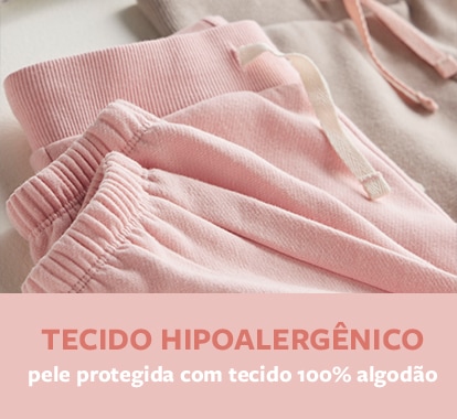 pele protegida com tecido 100% algodão